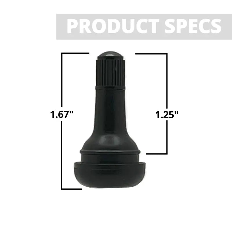 TR415 Rubber Passenger Snap-In Valve Stem - 4 Pack - 4 Pack
