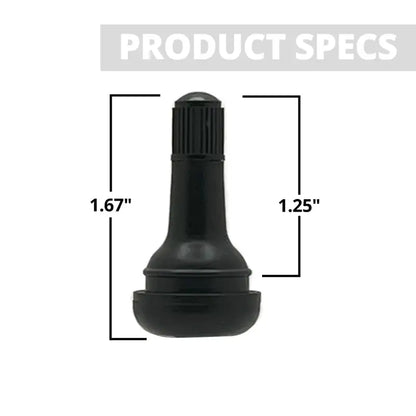 TR415 Rubber Passenger Snap-In Valve Stem - 4 Pack - 4 Pack