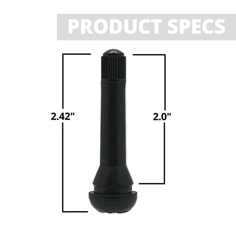 TR418 Rubber Passenger Snap-In Valve Stem - 4 Pack - 4 Pack