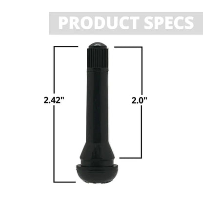 TR418 Rubber Passenger Snap-In Valve Stem - 4 Pack - 4 Pack