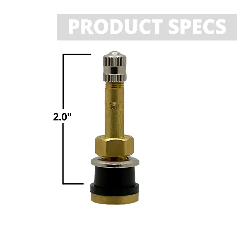 TR500 Brass Truck Bolt-on Valve Stem - 4 Pack - 4 Pack